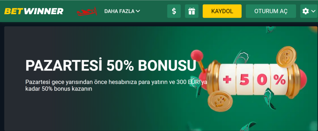 Pazartesi %50 Bonus